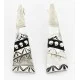 .925 Sterling Silver Handmade Certified Authentic Navajo Stud Native American Earrings 27177-2 .925 Sterling Silver Handmade Certified Authentic Navajo Stud Native American Earrings 27177-2