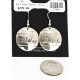 .925 Sterling Silver Handmade RoundORY TELLER Certified Authentic Navajo Dangle Native American Earrings 17935