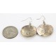 .925 Sterling Silver Handmade RoundORY TELLER Certified Authentic Navajo Dangle Native American Earrings 17935