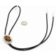 Handmade Certified Authentic Navajo .925 Sterling Silver Natural Tigers Eye Native American Bolo Tie  24407-1