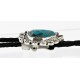 Handmade Certified Authentic Navajo .925 Sterling Silver Natural Turquoise Native American Bolo Tie  24406-3