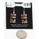 Handmade Certified Authentic Navajo Pure Copper Dangle Native American Earrings 27182-1
