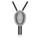 Swirl  .925 Sterling Silver Certified Authentic Handmade Navajo Native American Quartz Bolo Tie 34383 All Products NB180620190792 34383 (by LomaSiiva)