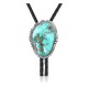 Wave .925 Sterling Silver Certified Authentic Handmade Navajo Native American Natural Turquoise Bolo Tie 34392 All Products NB180620190797 34392 (by LomaSiiva)