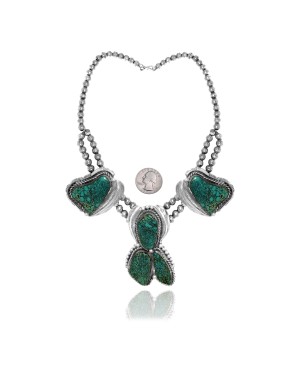 Feather .925 Sterling Silver Certified Authentic Navajo Native American Natural Turquoise Necklace 35108 Feather .925 Sterling Silver Certified Authentic Navajo Native American Natural Turquoise Necklace 35108