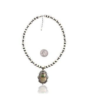 Sun .925 Sterling Silver Certified Authentic Navajo Native American Natural Turquoise Necklace 35111 Sun .925 Sterling Silver Certified Authentic Navajo Native American Natural Turquoise Necklace 35111