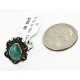 .925 Sterling Silver Flower Handmade Certified Authentic Navajo Natural Turquoise Native American Ring  16789