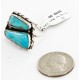 .925 Sterling Silver Handmade Certified Authentic Navajo Natural Turquoise Native American Ring  16827