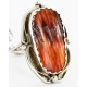 .925 Sterling Silver Handmade Certified Authentic Navajo Natural Spiny Oyster Native American Ring  16990
