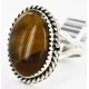 .925 Sterling Silver Handmade Certified Authentic Navajo Natural Tigers Eye Native American Ring  12831-1