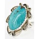 .925 Sterling Silver Handmade Certified Authentic Navajo Natural Turquoise Native American Ring  16992