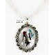 Bird .925 Sterling Silver Handmade Certified Authentic Navajo Inlaid Natural Turquoise Quartz Multicolor Native American Necklace 24409-2-15761