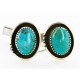 Handmade Certified Authentic Navajo .925 Sterling Silver Natural Turquoise Native American Cuff Links 19110-3