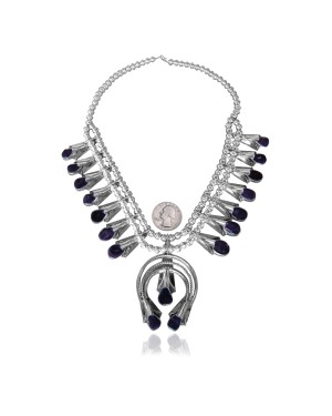 .925 Sterling Silver Certified Authentic Handmade Navajo Native American Spiny Oyster Necklace 35136 .925 Sterling Silver Certified Authentic Handmade Navajo Native American Spiny Oyster Necklace 35136