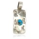 Certified Authentic Bear paw Handmade Nickel Natural Turquoise Navajo Native American Pendant 13167-1 Certified Authentic Bear paw Handmade Nickel Natural Turquoise Navajo Native American Pendant 13167-1