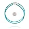 .925 Sterling Silver Certified Authentic Navajo Native American 2 strand Magnesite Necklace 35145