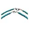 .925 Sterling Silver Certified Authentic Navajo Native American 2 strand Magnesite Necklace 35145