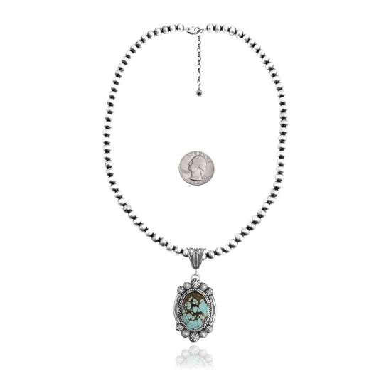 Sun .925 Sterling Silver Certified Authentic Handmade Navajo Native American Natural Turquoise Necklace 35146 Sun .925 Sterling Silver Certified Authentic Handmade Navajo Native American Natural Turquoise Necklace 35146