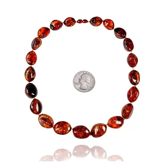 .925 Sterling Silver Certified Authentic Navajo Native American 1 strand Amber Necklace 35144 .925 Sterling Silver Certified Authentic Navajo Native American 1 strand Amber Necklace 35144
