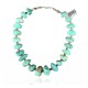 .925 Sterling Silver Certified Authentic Navajo Native American 1 strand Natural Turquoise Necklace 35150