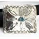 Certified Authentic Navajo Nickel Copper Natural Turquoise Concho Belt 19157