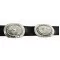 Certified Authentic Navajo Nickel Copper Natural Turquoise Concho Belt 19157