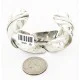Handmade Feather Certified Authentic Roanhorse Navajo Nickel Natural Turquoise Native American Bracelet 12841-2