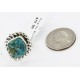 .925 Sterling Silver Handmade Certified Authentic Navajo Natural Turquoise Native American Ring  17000-2