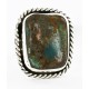 .925 Sterling Silver Handmade Certified Authentic Navajo Natural Turquoise Native American Ring  17000-7