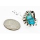 925 Sterling Silver Handmade Certified Authentic Navajo Natural Turquoise Native American Ring  17000-9