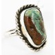 .925 Sterling Silver Handmade Certified Authentic Navajo Natural Turquoise Native American Ring  16994-2