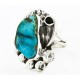 925 Sterling Silver Handmade Certified Authentic Navajo Natural Turquoise Native American Ring  17000-9