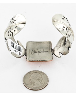 Feather Bird Certified Authentic Navajo Nickel Copper Inlaid Natural Turquoise Black Onyx Mother of Pearl Native American Bracelet 12837-3 Feather Bird Certified Authentic Navajo Nickel Copper Inlaid Natural Turquoise Black Onyx Mother of Pearl Native American Bracelet 12837-3