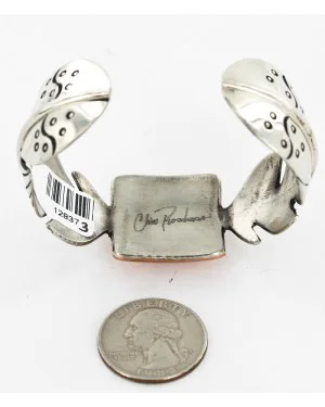 Feather Bird Certified Authentic Navajo Nickel Copper Inlaid Natural Turquoise Black Onyx Mother of Pearl Native American Bracelet 12837-3 Feather Bird Certified Authentic Navajo Nickel Copper Inlaid Natural Turquoise Black Onyx Mother of Pearl Native American Bracelet 12837-3