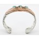 Handmade Horse Certified Authentic Navajo Pure Nickel Copper Native American Bracelet Natural Turquoise 12844-2
