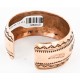 Handmade Mountain Feather Certified Authentic Navajo Pure .925 Sterling Silver and Copper Native American Bracelet 12843-6