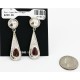 Certified Authentic Handmade Navajo .925 Sterling Silver Dangle Native American Earrings Natural Sugilite 27189-3