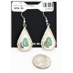 Certified Authentic Handmade Navajo .925 Sterling Silver Dangle Native American Earrings Natural Turquoise 27190-1