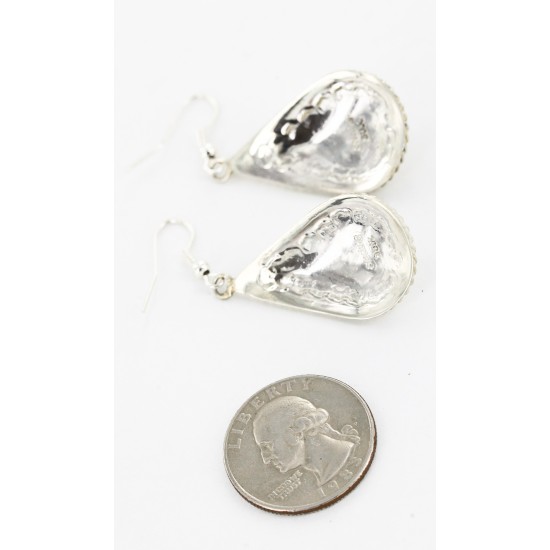 Certified Authentic Handmade Navajo .925 Sterling Silver Dangle Native American Earrings Natural Turquoise 27190-1 Certified Authentic Handmade Navajo .925 Sterling Silver Dangle Native American Earrings Natural Turquoise 27190-1