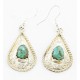 Certified Authentic Handmade Navajo .925 Sterling Silver Dangle Native American Earrings Natural Turquoise 27190-1 Certified Authentic Handmade Navajo .925 Sterling Silver Dangle Native American Earrings Natural Turquoise 27190-1