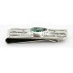 Handmade Certified Authentic Navajo Nickel and .925 Sterling Silver Natural Turquoise Native American Money Clip 11238-11 Handmade Certified Authentic Navajo Nickel and .925 Sterling Silver Natural Turquoise Native American Money Clip 11238-11