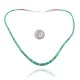 Chain .925 Sterling Silver Certified Authentic Navajo Native American 1 strand Natural Turquoise Necklace 35168 Chain .925 Sterling Silver Certified Authentic Navajo Native American 1 strand Natural Turquoise Necklace 35168