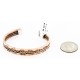 Handmade Feather Certified Authentic Navajo Pure Copper and Brass Native American Bracelet 12846-1 Handmade Feather Certified Authentic Navajo Pure Copper and Brass Native American Bracelet 12846-1