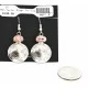 Rare $200 Vintage Style OLD INDIAN HEAD Certified Authentic Navajo .925 Sterling Silver Natural Spiny Oyster Hooks Native American Earrings 18077-5