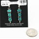 Certified Authentic Handmade Navajo .925 Sterling Silver Dangle Native American Earrings Natural Turquoise 27167-10