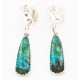 Certified Authentic Handmade Navajo .925 Sterling Silver Dangle Native American Earrings Natural Turquoise 18087-2