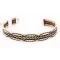 Handmade Certified Authentic Navajo Pure Copper and Brass Native American Bracelet 12846-4