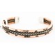 Handmade Horse Certified Authentic Navajo Pure Copper and Brass Native American Bracelet 12846-2