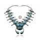 Squash Blossom .925 Sterling Silver Certified Authentic Navajo Native American Natural Turquoise Necklace 35188 Necklaces & Pendants NB848909285615 35188 (by LomaSiiva)