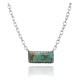 Delicate .925 Sterling Silver Certified Authentic Navajo Native American Natural Turquoise Necklace Pendant 35192 Delicate .925 Sterling Silver Certified Authentic Navajo Native American Natural Turquoise Necklace Pendant 35192